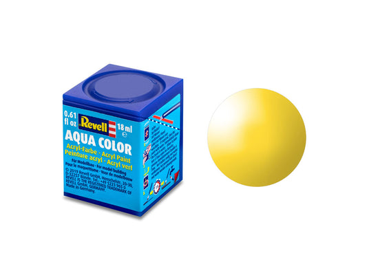 Revell Gloss Yellow (RAL 1018) Aqua Colour Acrylic 18ml Model Paint No.12