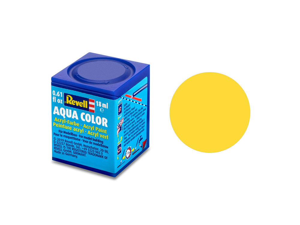 Revell Matt Yellow (RAL 1017) Aqua Colour Acrylic 18ml Model Paint No.15