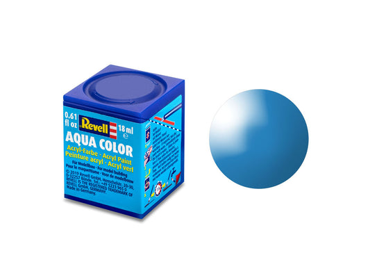 Revell Gloss Light Blue (RAL 5012) Aqua Colour 18ml Model Paint No.50