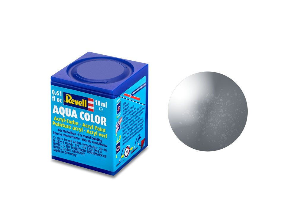 Revell Metallic Steel Aqua Colour Acrylic - 18ml Model Paint No.91