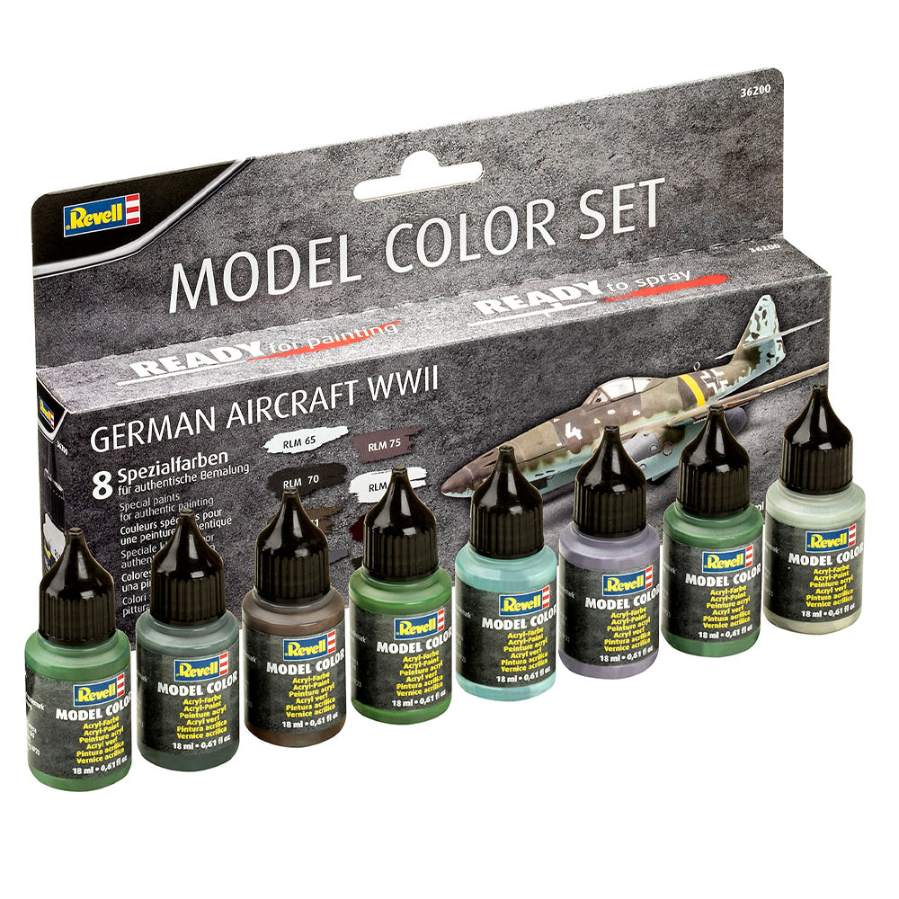 Revell 36200 Model Colour German Aircraft WWII 8 Paints Set