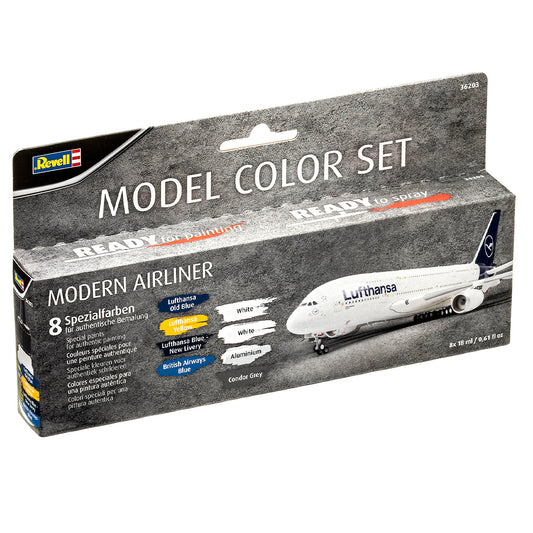 Revell 36203 Model Colour Modern Airliner WWII 8 Paints Set