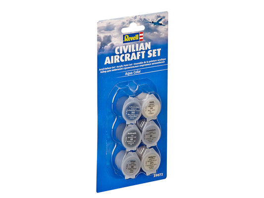Revell Civilian Aircraft Aqua Colour Acrylic Paint Set (6x 5ml) 39072