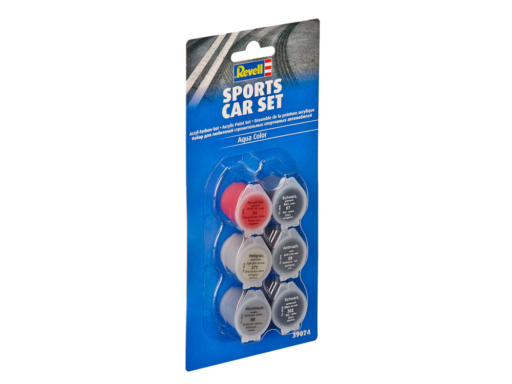 Revell Sports Car Aqua Colour Acrylic Paint Set (6x 5ml) 39074