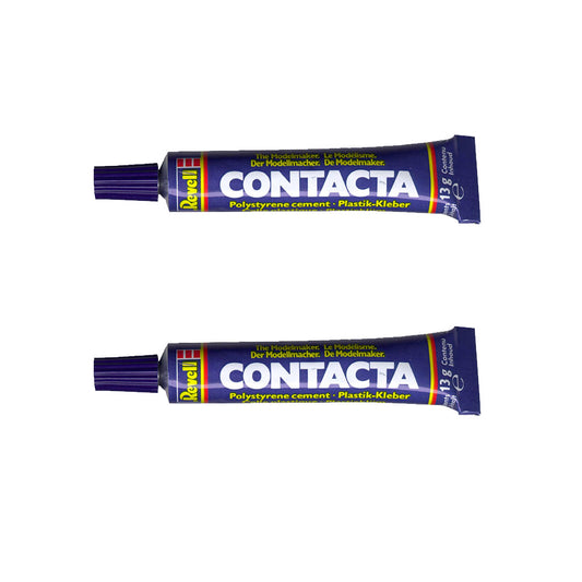 REVELL 39602 Twin Pack Contacta Polystyrene Cement 13g for Plastic Model Kits