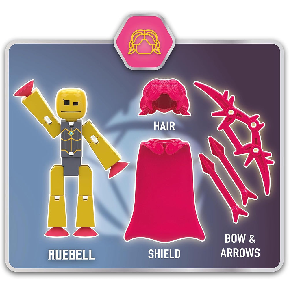 StikBot Legendz 2-Pack - Valor & Ruebell - Animation Figures AR App STEAM Toy