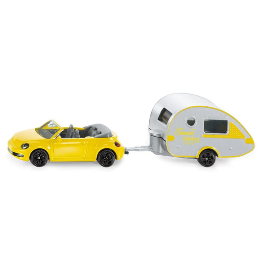 Siku 1629 VW Beetle with Caravan 1:87 Diecast Toy