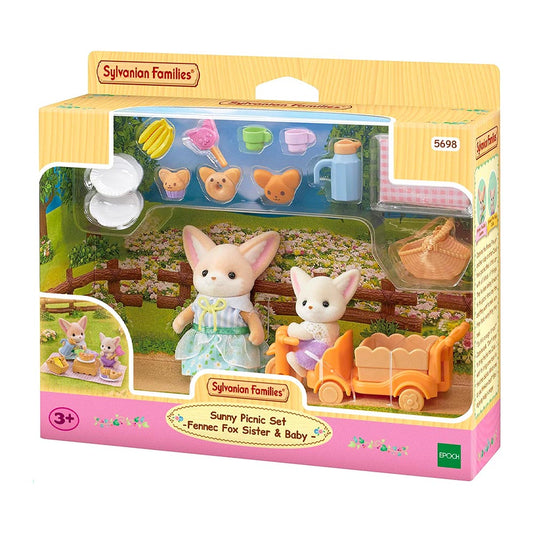 Sylvanian Families Sunny Picnic Set Fennec Fox Sister & Baby 5698