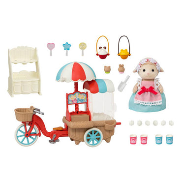 Sylvanian Families Popcorn Delivery Trike Sheep Mother Barbara Figure 5653