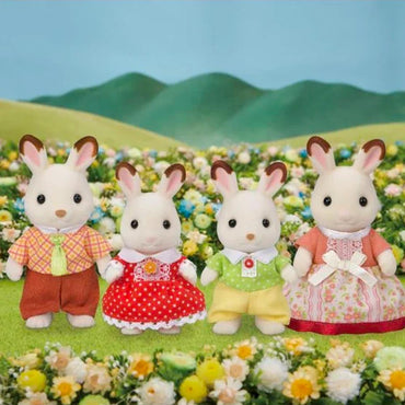Sylvanian Families 5655 Chocolate Rabbit Family 4 Figures