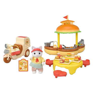 Sylvanian Families Hamburger Stand w/Matteo Cat 5757