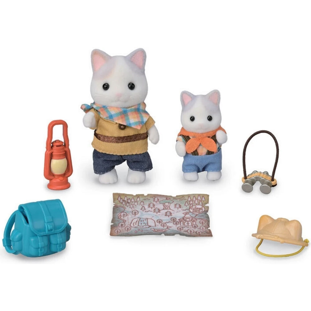 Sylvanian Families Exciting Exploration Set - Latte Cat Brother & Baby 5763