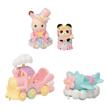 Sylvanian Families Amusement Park Ride Set Plane & Train 5819