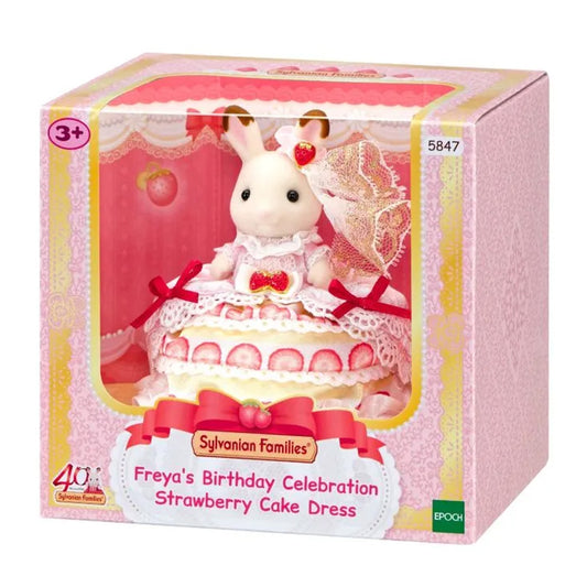 Sylvanian Families 5847 Freya's Birthday Celebration Strawberry Cake Dress