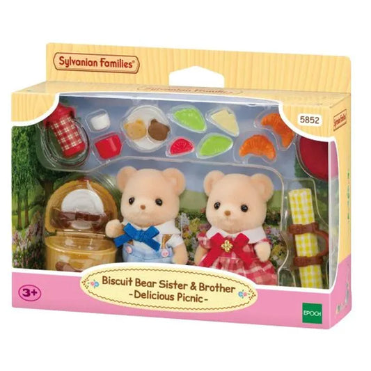Sylvanian Families Biscuit Bear Sister & Brother - Delicious Picnic 5852