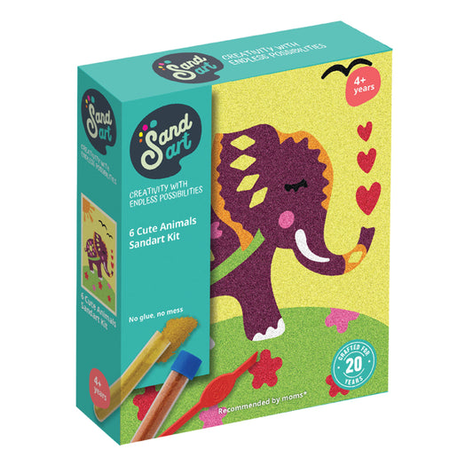 Sandart Cute Animals - 6 Pack Craft Kit SP1