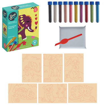 Sandart Cute Animals - 6 Pack Craft Kit SP1