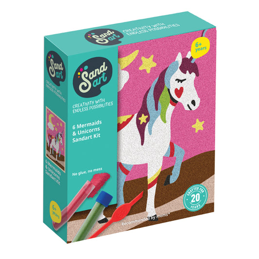 Sandart Mermaids and Unicorns - 6 Pack Craft Kit SP5