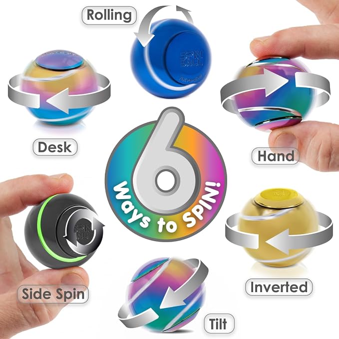 Bopster Spin Ball Spinner Fidget Toy - Black SB002