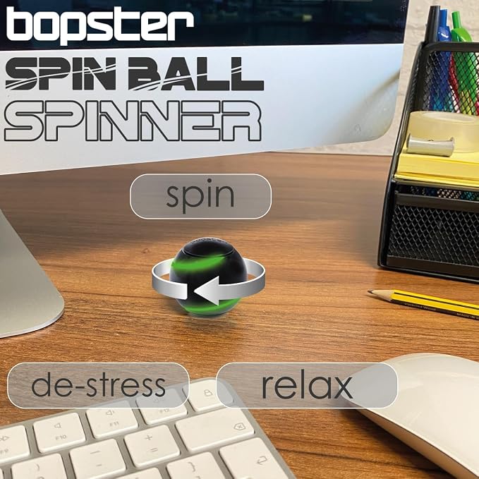 Bopster Spin Ball Spinner Fidget Toy - Glow in the Dark SB005
