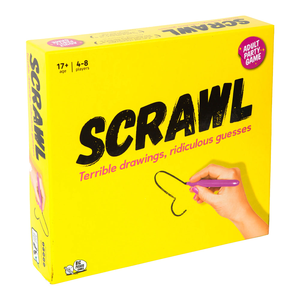 Scrawl - Adult Drawing Party Game 4-8 Players Age 17+ Big Potato Games