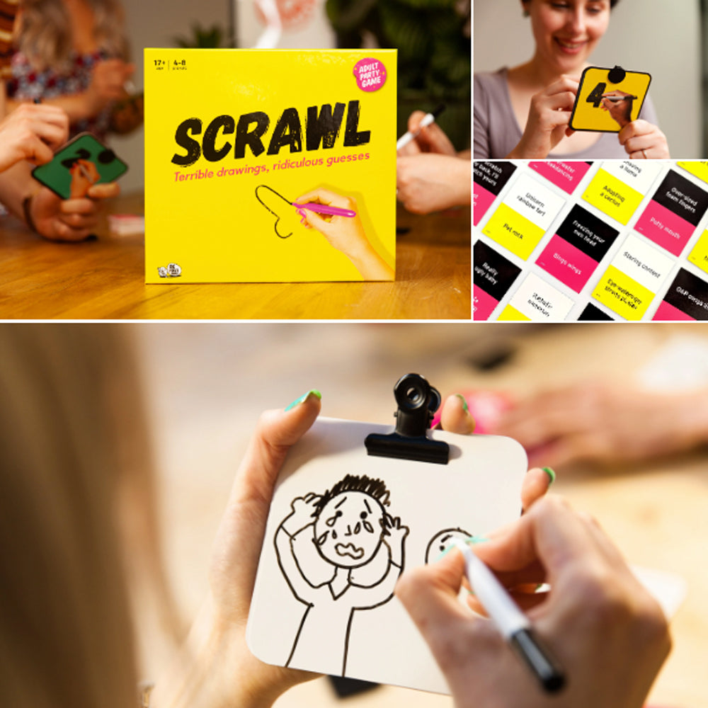 Scrawl - Adult Drawing Party Game 4-8 Players Age 17+ Big Potato Games