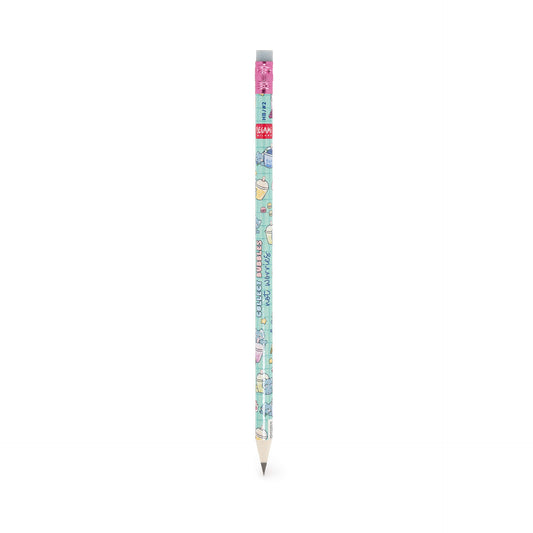 Legami I Used to be a Newspaper Recycled Pencil Kitty Bubble Tea HB