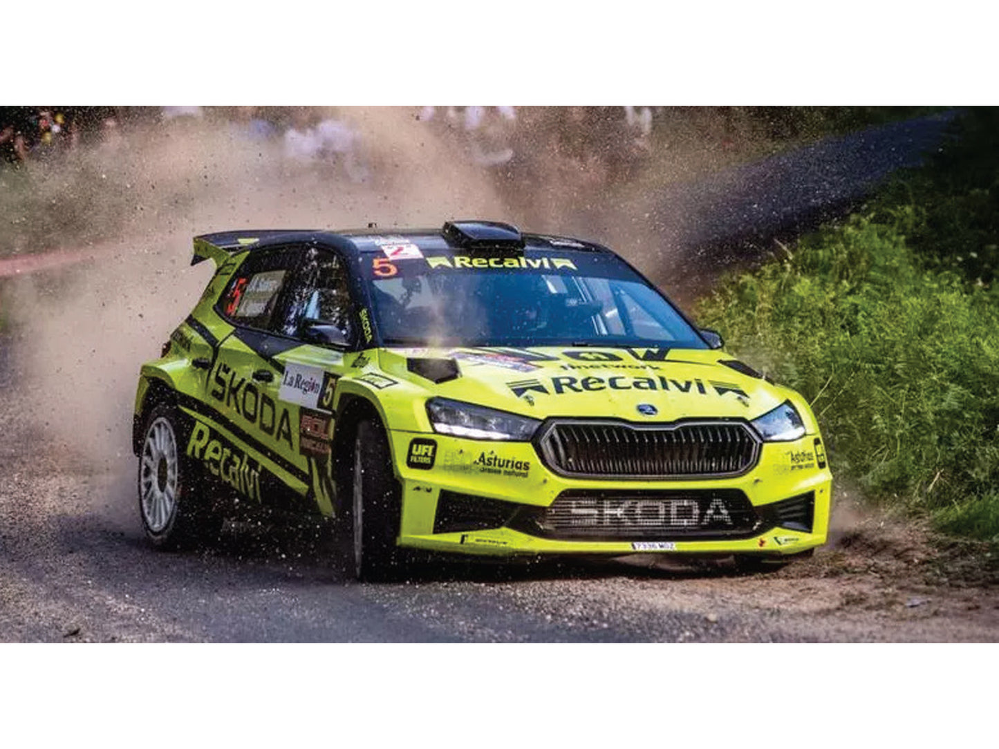 SCX Advance Digital Skoda Fabia WRC2 Cohete Suarez Mud Effect SCXE10565 1:32