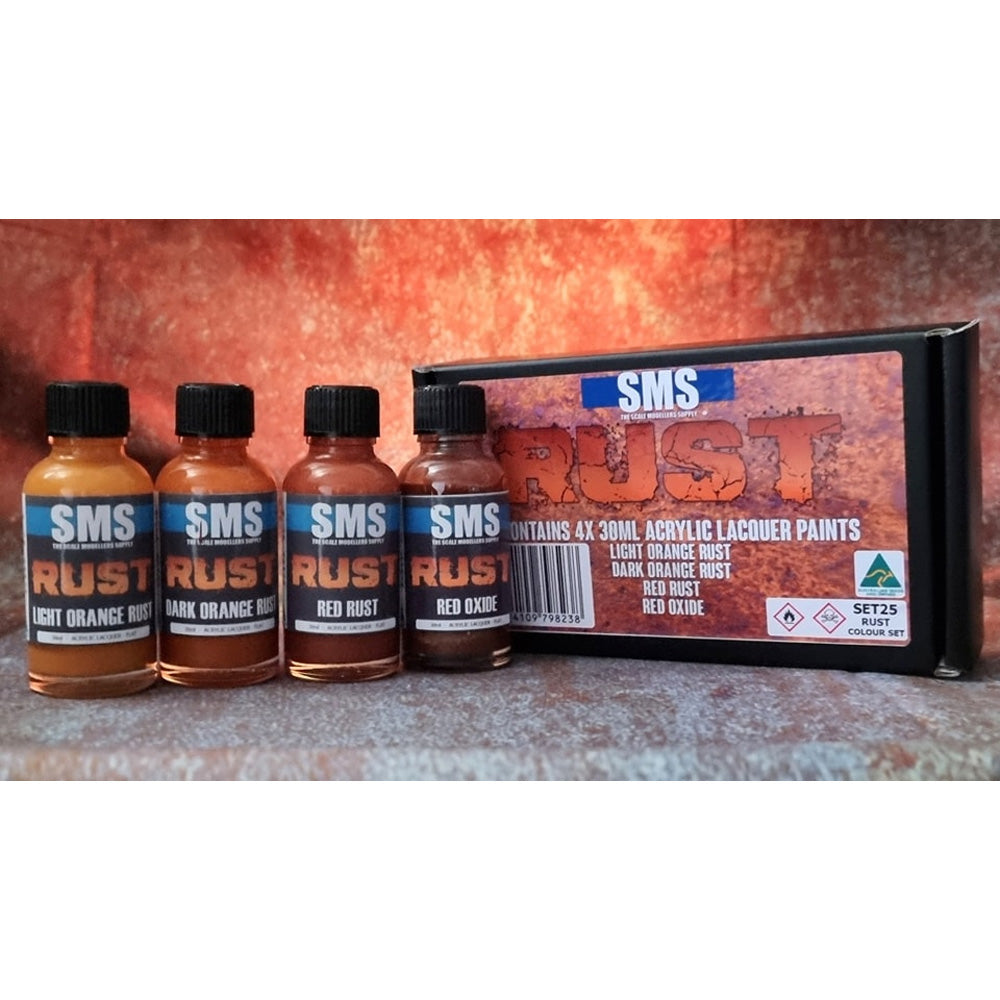 SMS Premium RUST Acrylic Lacquer Weathering Paint Set