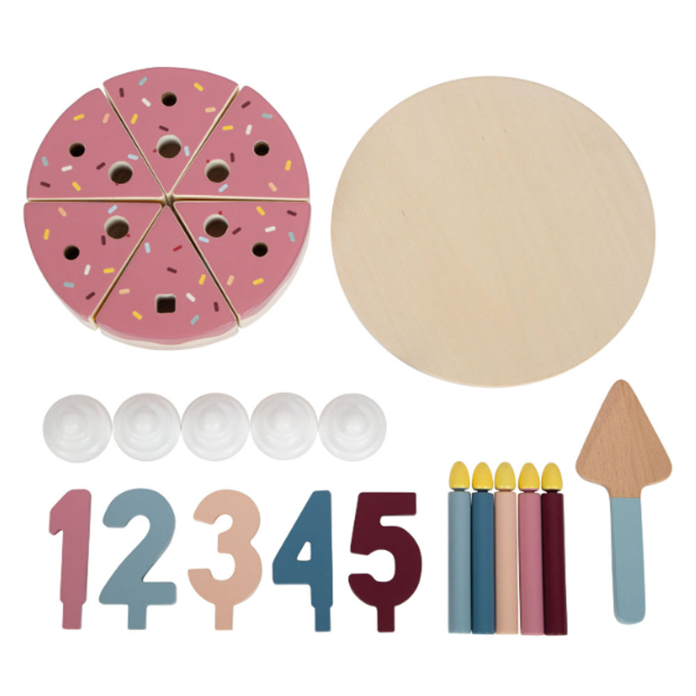 Small Foot Birthday Cake w/Candles Wooden Toy Age 3+