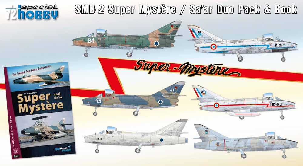 Special Hobby 72417 SMB-2 Super Mystere Duo Pack & Book 1:72 Aircraft Model Kit