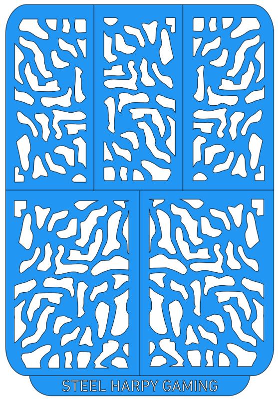 Steel Harpy Flexible Airbrush Paint Stencil - Military Camo - Medium - Style 1