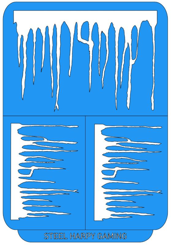Steel Harpy Flexible Airbrush Paint Stencil - Rust streaks - Large