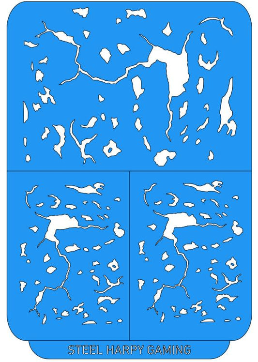 Steel Harpy Flexible Airbrush Paint Stencil - Corrosion - Large