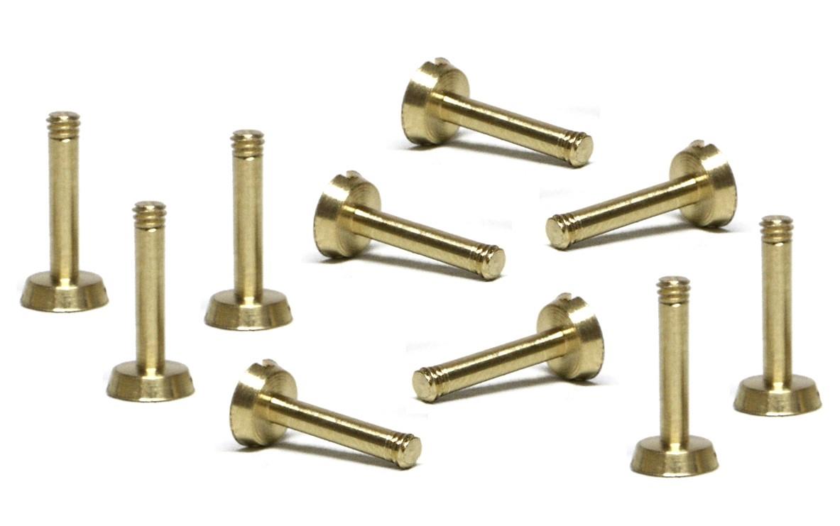 Slot It Metric Screw 2.2 x 9mm Brass Large Head (10) 1:32 SICH125