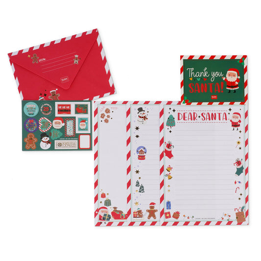 Legami Dear Santa… Santa Claus Letter Christmas List Kit