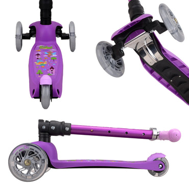 BOLDCUBE Teeny Fold: Fairyland Purple 3-Wheel Scooter Age 2-8