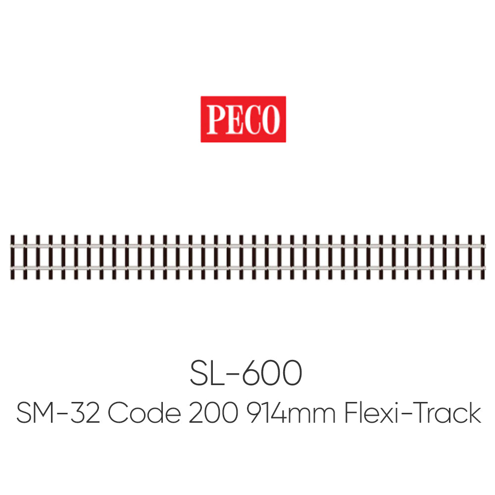 PECO SL-600 SM32/16mm Gauge Wooden Sleeper 914mm Yard Length Flexi-Track