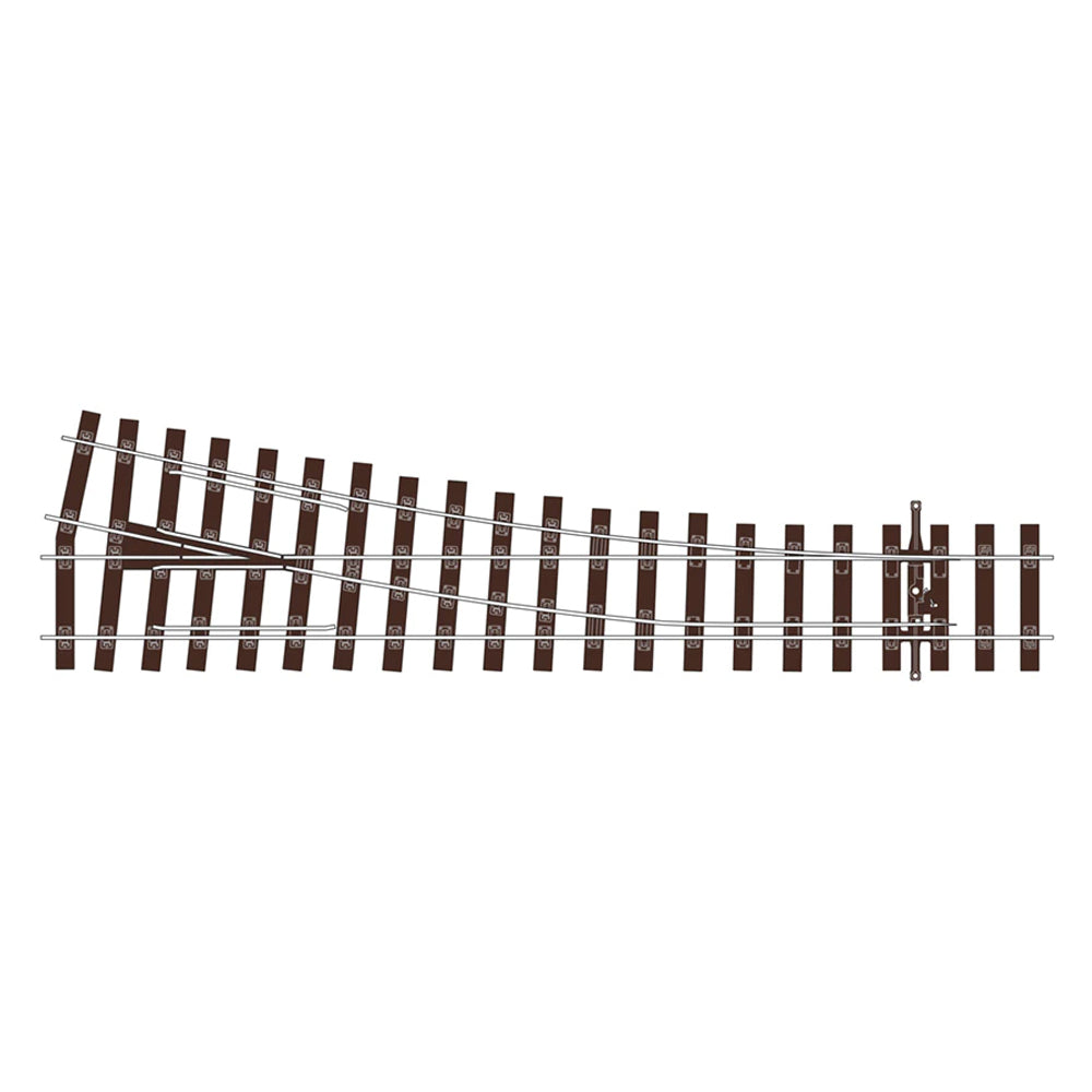 PECO SL-U1195 Streamline Unifrog Bullhead C75 Med Rad R/H Turnout OO Gauge