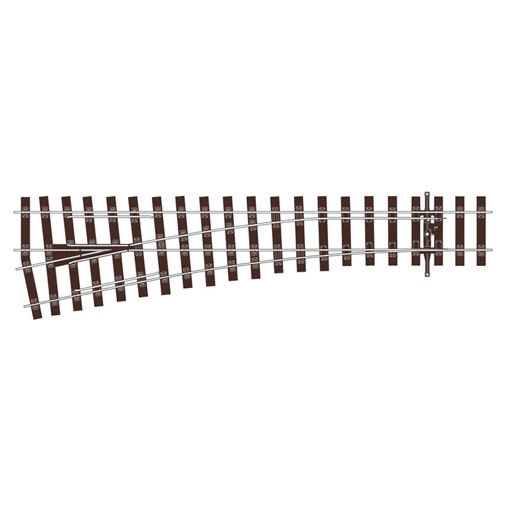 PECO SL-U1196 Streamline Unifrog Bullhead C75 Med Rad L/H Turnout OO Gauge