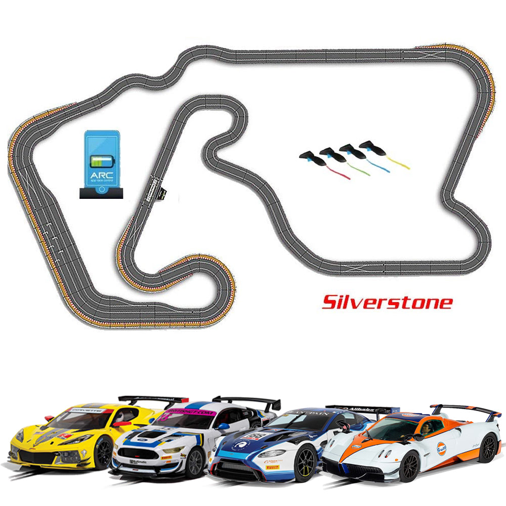 SCALEXTRIC Digital Bundle SL11 ARC PRO Silverstone 4 Car JadlamRacing Set