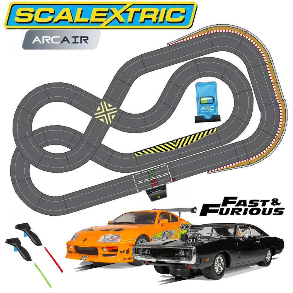 SL5 Scalextric ARC AIR 2-Car Fast & Furious Jadlam Layout