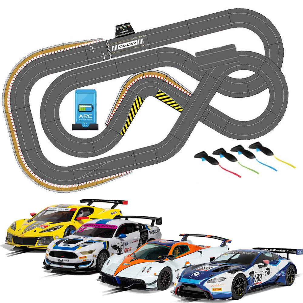 SCALEXTRIC Digital ARC PRO Bundle SL6 2024 - 4 Cars JadlamRacing Layout