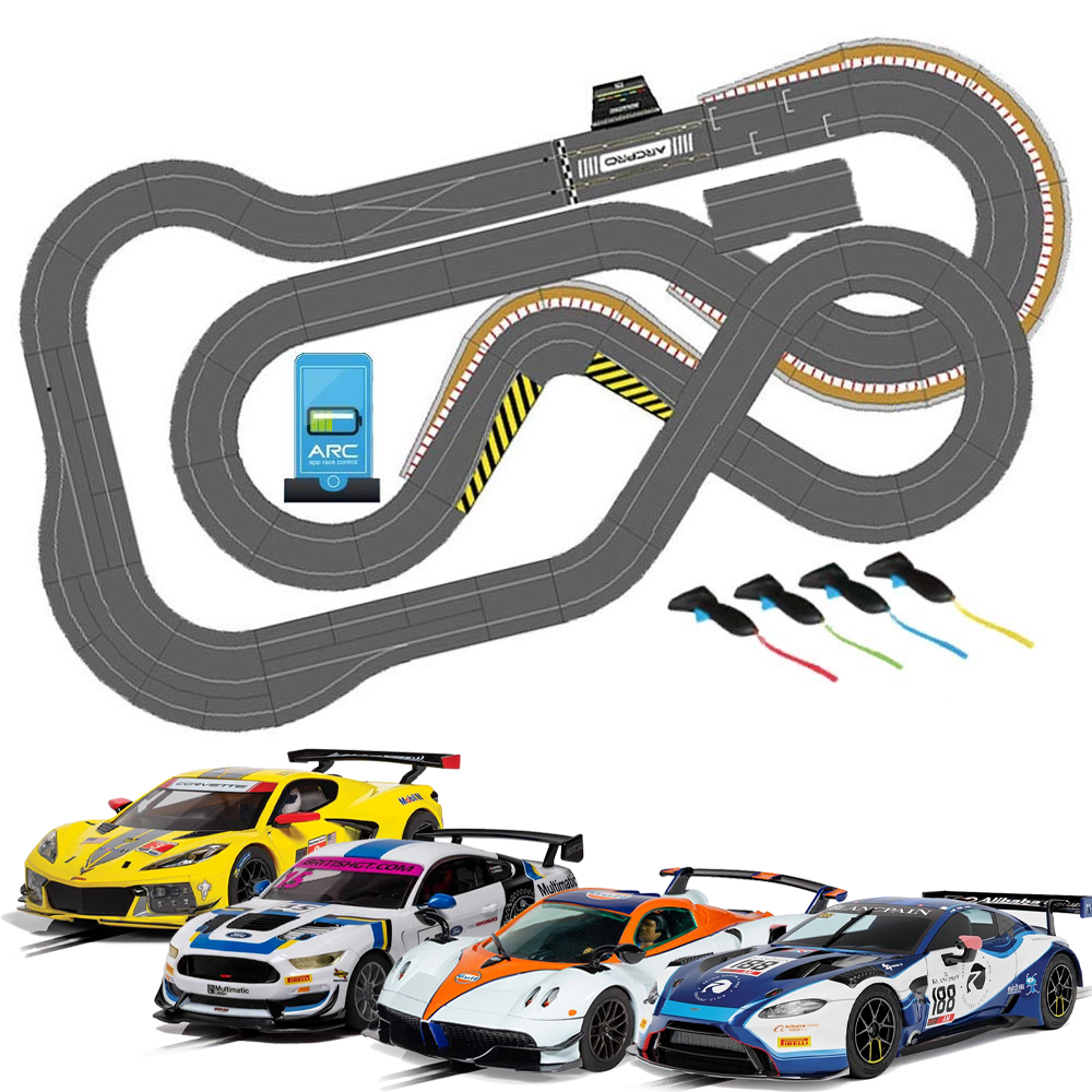 SCALEXTRIC Digital Bundle SL6 Pitlane 2024 - 4 Cars ARC PRO JadlamRacing Layout