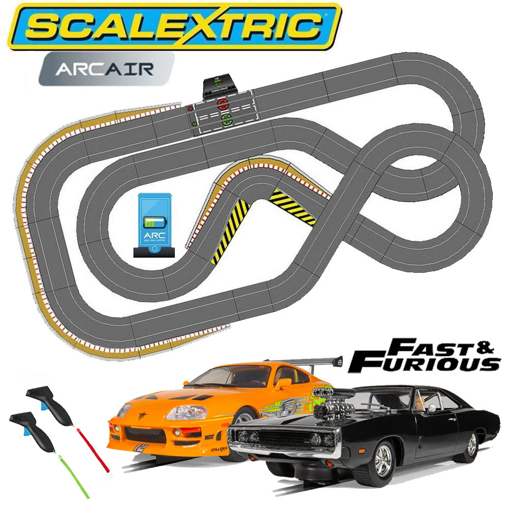 SL6 Scalextric ARC AIR 2-Car Fast & Furious Jadlam Layout