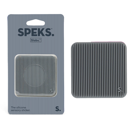 Speks Slabs - Groove Grey - Silicone Sensory Sticker