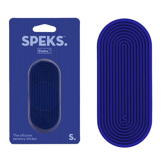 Speks Slabs - Groove Blue - Silicone Sensory Sticker
