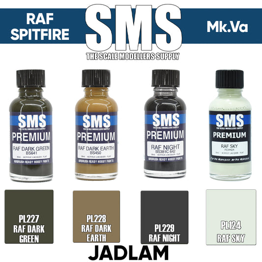 SMS Premium: RAF Spitfire MK.Va WWII RAF BSC Acrylic Lacquer Paint Bundle