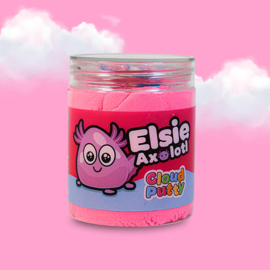 Putty Pals Collection - Elsie Axolotl - Cloud Putty