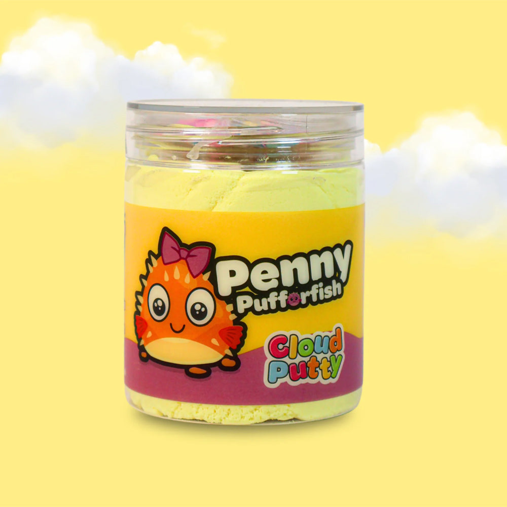 Putty Pals Collection - Penny Pufferfish - Cloud Putty